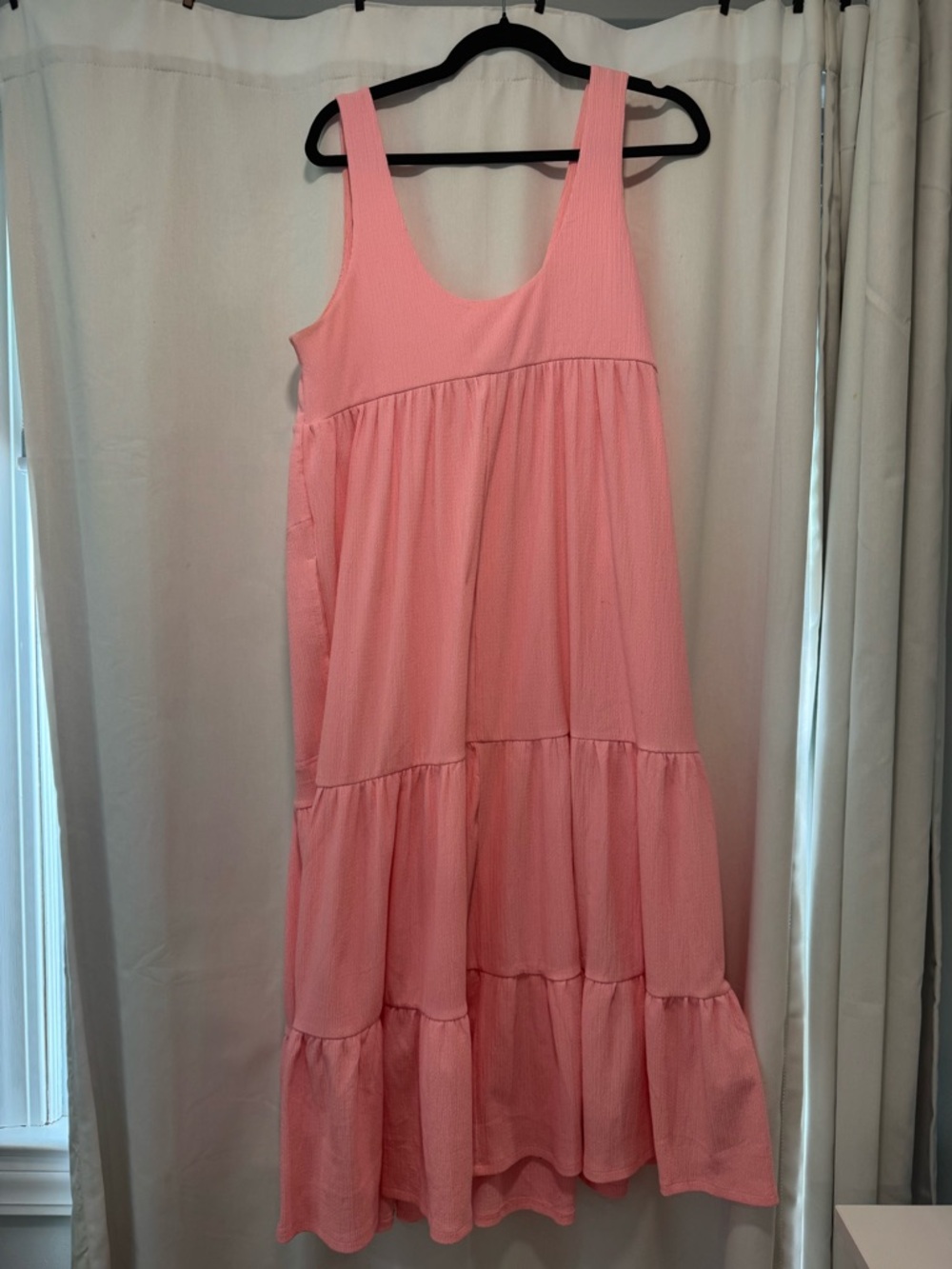 Free People Pink Tiered Maxi Dress
